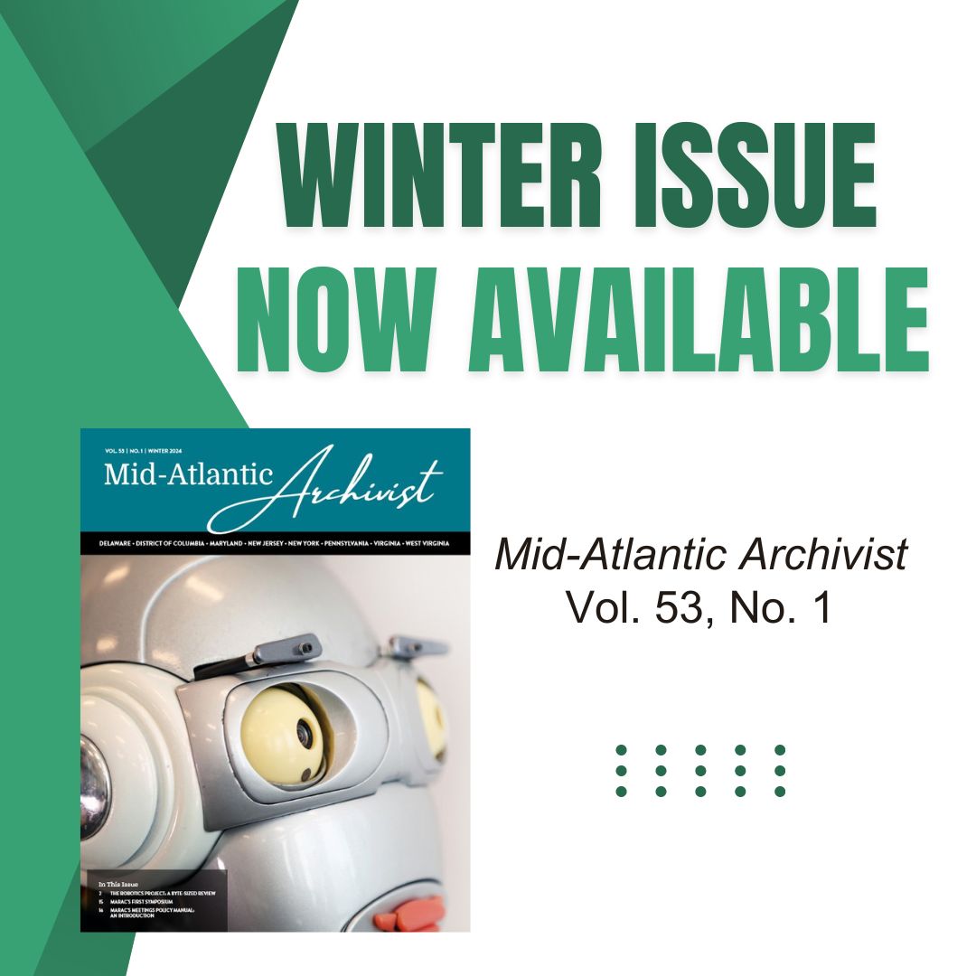 It's time for a new issue of the MAA! Ever wonder how to document and preserve robots? Learn about The Robotics Project, get excited about MARAC's First Symposium, and much more in this issue!

marac.memberclicks.net/assets/maa/mar…