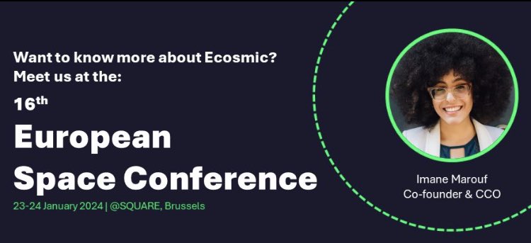 See you tomorrow at the European Space Conference in Bruxelles 📍
