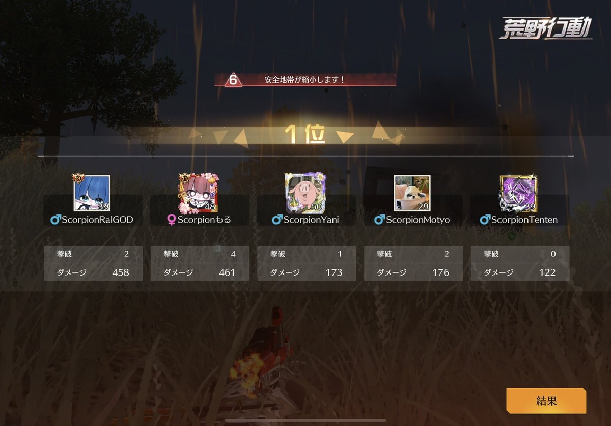 _Scorpion0821's tweet photo. 🌟クインリーグ戦🌟
○RalGOD
○もる
○Yani
○Motyo
○Tenten https://t.co/yPQXromvzI