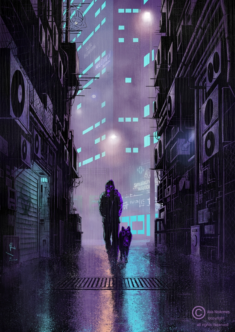 Good evening from a #cyberpunk #dystopia