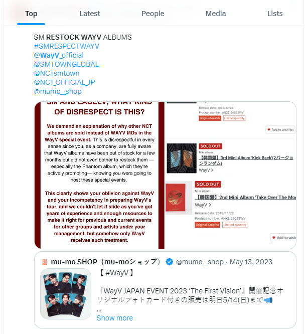 notobullies3's tweet photo. @SMTOWNGLOBAL , why is your staff blaming #WayV❓ Do you want WayV to promote themselves❓ They DID IT as much as they could although IT IS YOUR RESPONSIBILITY TO MANAGE AND PROMOTE YOUR ARTISTS. @SMTOWNGLOBAL, and what about your songwriters❓
#SMTREATWAYVBETTER #RESPECTWAYV https://t.co/7CbkDAsdrZ