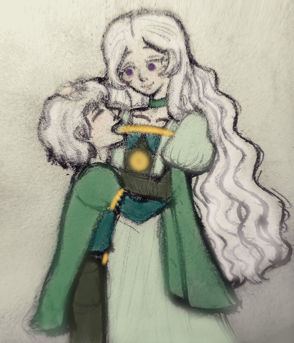 IvyValyria's tweet photo. Queen Jaehaera Targaryen and her little half brother Gaemon pale hair
Jaehaera wears green to remind her of those shes lost, to let them live on in this small way
Gaemon wears green cause he wants to match with his big sister <3
#asoiaffanart #jaehaera #gaemon https://t.co/4Lxewc90BO
