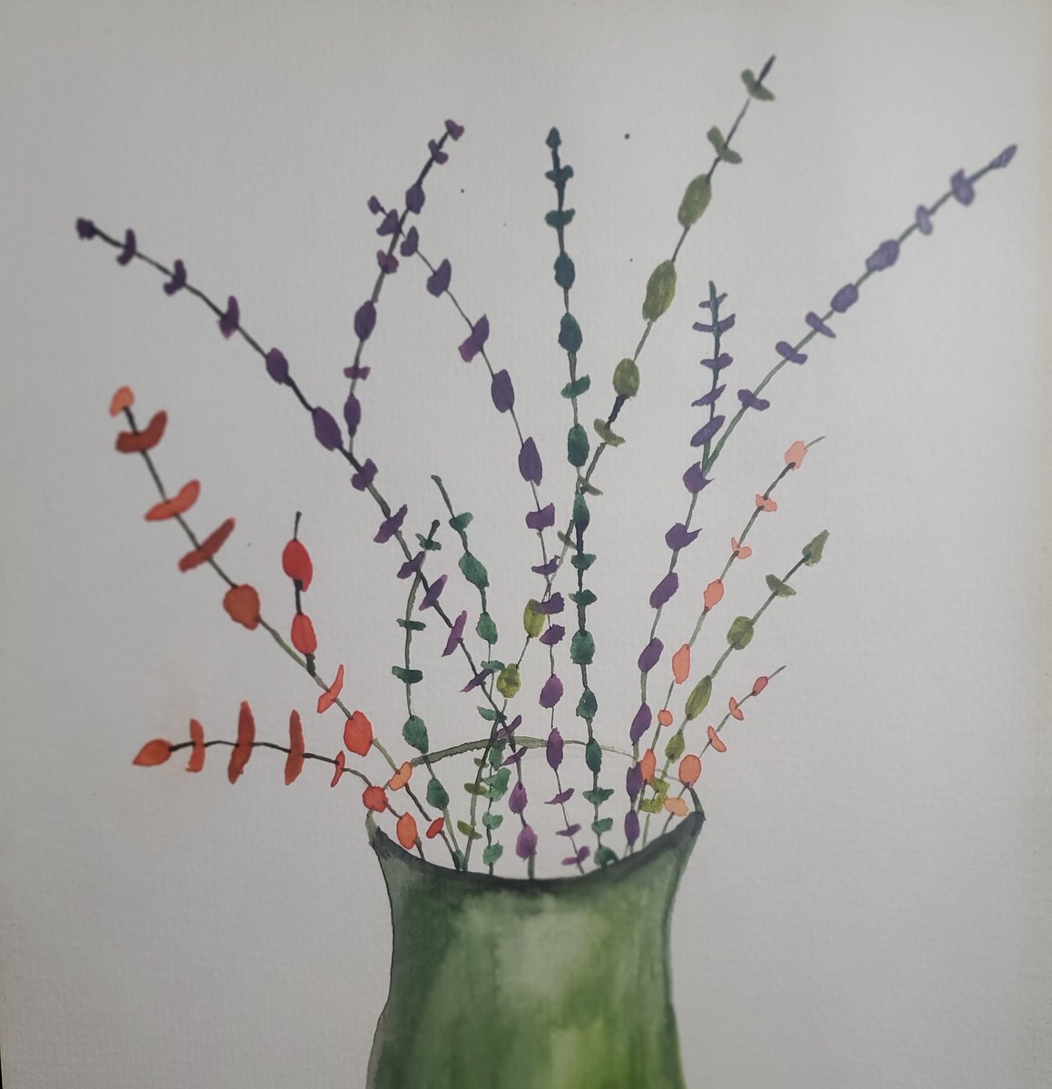 Sweet little #artwork for the 1st day of #crayolacreativityweek. Made with <a href="/Crayola/">Crayola</a> #watercolors. #artmatters