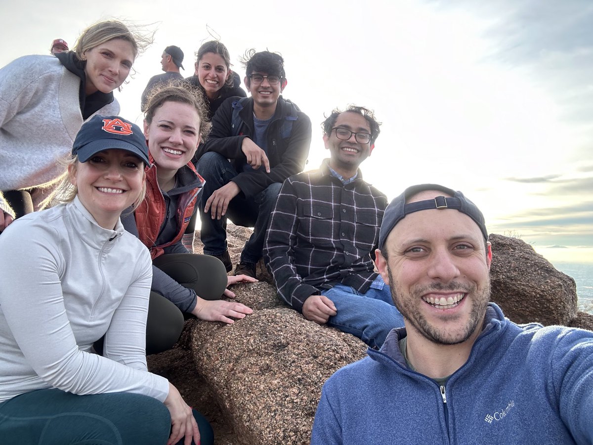 JKingMDPharmD's tweet photo. Echo Canyon sunrise hike with the ⁦@VUMCPICU⁩ crew. It may not have been pretty but everyone made it! ⁦@MichaelWolfMD1⁩ ⁦@JennCLaws⁩ https://t.co/Ve9QIdloFu