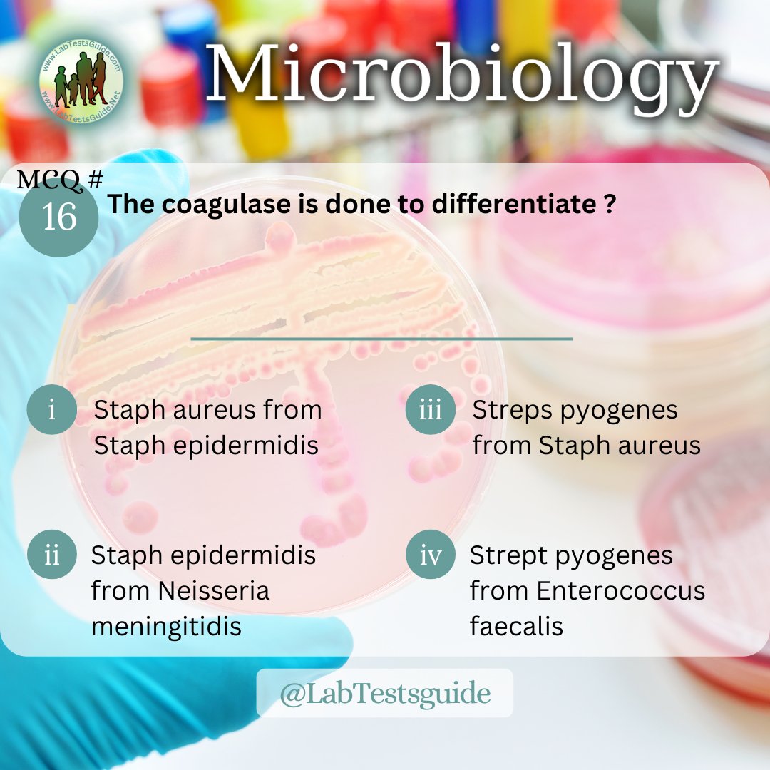 labtestsguide's tweet photo. Microbiology MCQs https://t.co/uqWFJAR04q