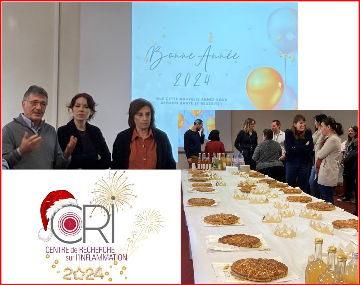 New Year's ceremony <a href="/criu1149/">CRI - Centre de Recherche sur l'Inflammation</a>  delightful moment of conviviality around the traditional galette, marked by congratulations &amp; encouragement from our current Head , Renato Monteiro, our future Head <a href="/valerie_paradis/">Paradis valerie</a> , and our Deputy Head Sophie <a href="/lotersztajn/">Sophie Lotersztajn</a> .