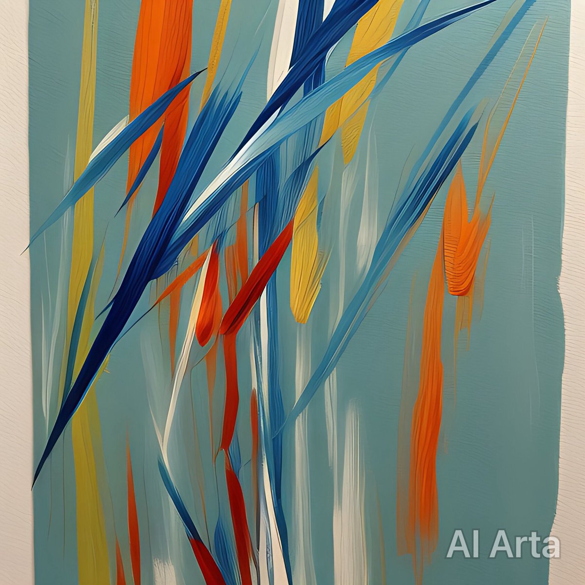 ideasrex's tweet photo. I asked AI to paint in my style giving it a photo of one of my painting and this is the result. Not bad, not good either, but gives new ideas and is sublimating into general ideas https://t.co/iCHKAstG9i