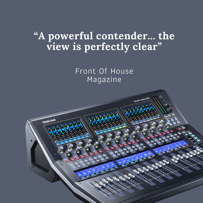 "The view is perfectly clear" 👌.
FOH magazine reviews the Sonicview series in this month's release 🔥
fohonline.com/articles/road-…

#TASCAM #livemixer #proaudio #recording #frontofhouse #livemix #churchtech #churchav #musicprodution