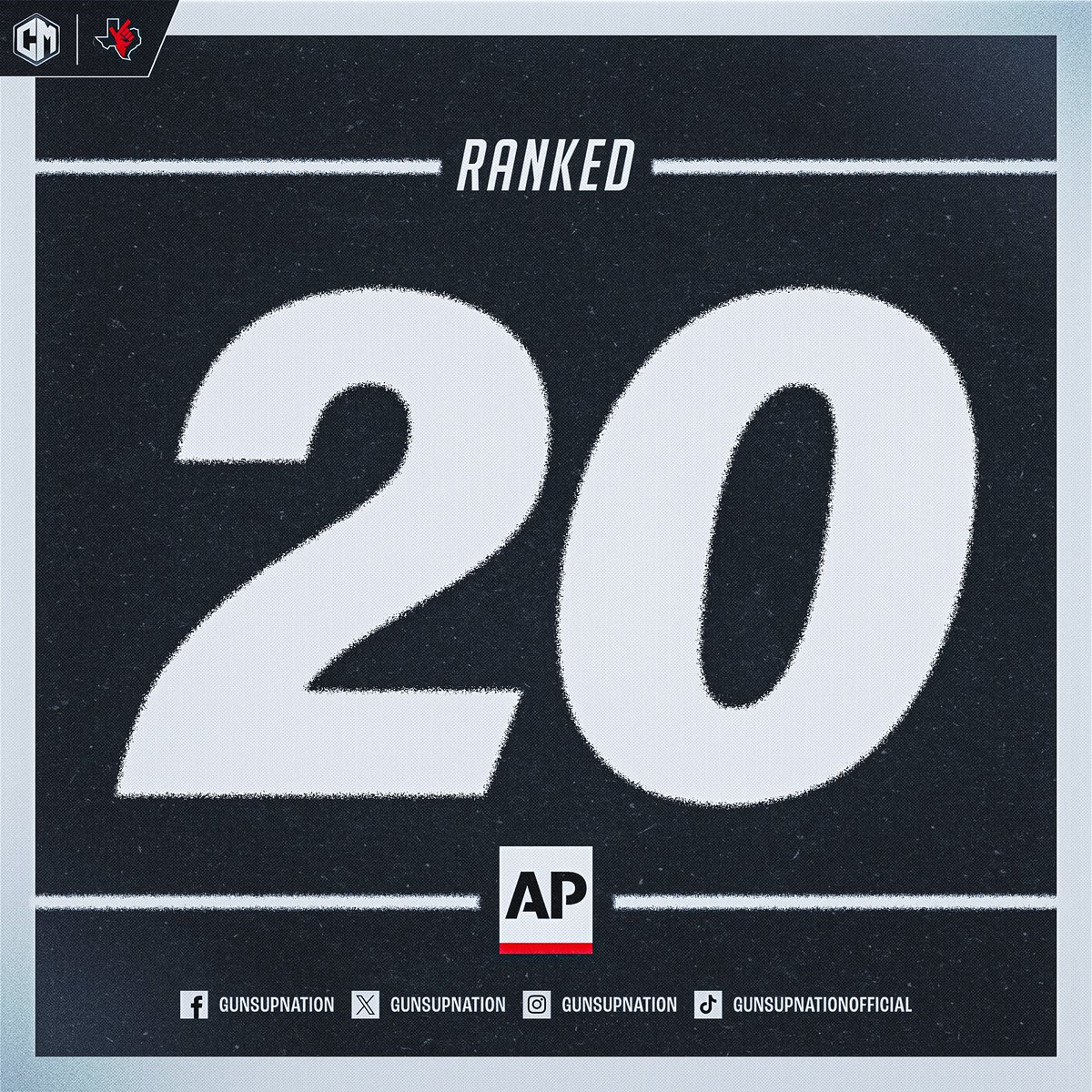 𝗥𝗔𝗡𝗞𝗘𝗗: Texas Tech hoops is ranked No. 20 this week in the <a href="/AP/">The Associated Press</a> Top 25 poll 📈