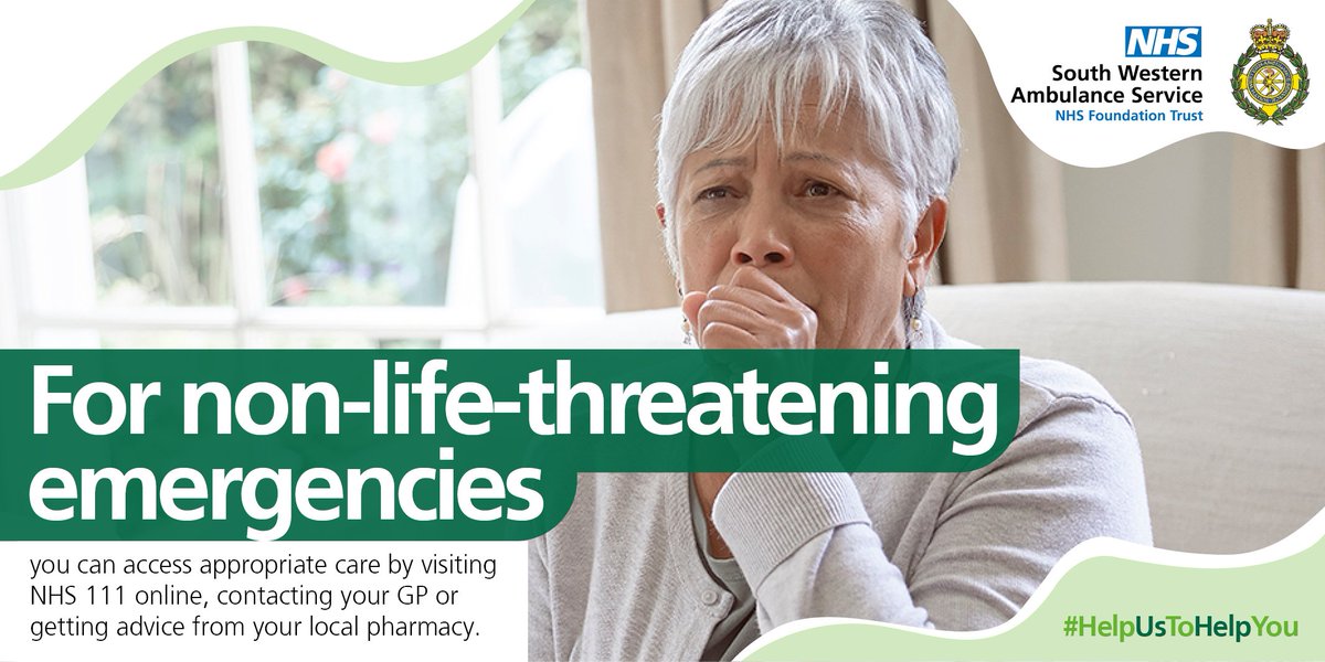 We are currently extremely busy 🚑 

If you need urgent medical help, please think 111 online first. 💻

999 is for life-threatening emergencies only. 🚨

Use the 111 online symptom checker which can direct you to the most appropriate support.▶️ ow.ly/8pLx50QtaLf
#Think111