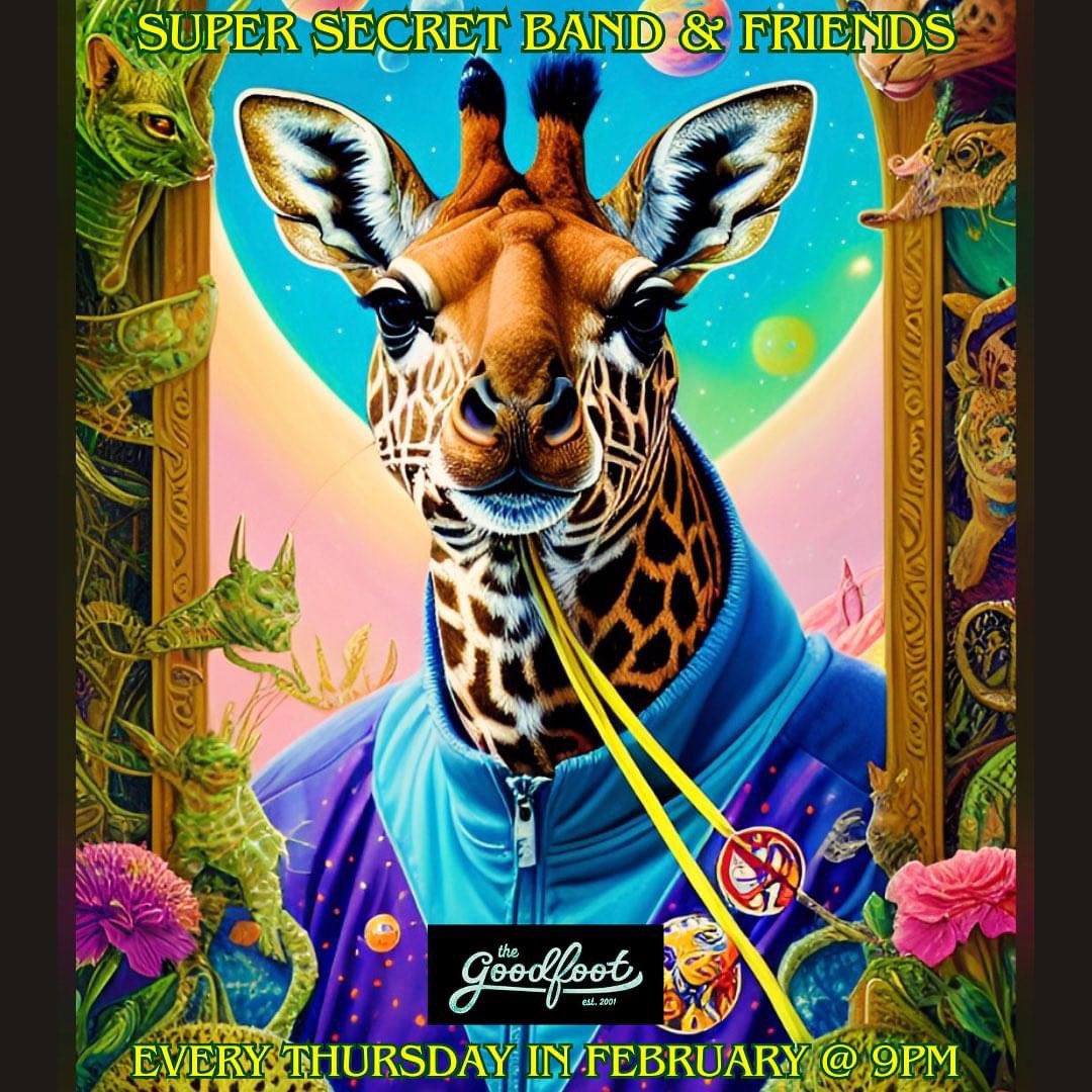 RitterBrill's tweet photo. @5UP3R53CR3TB4ND will be at the @goodfootlounge in Portland every thursday in February! 

Come kick it! 

#livemusic #portlandlivemusic https://t.co/XNwIoUsQNv