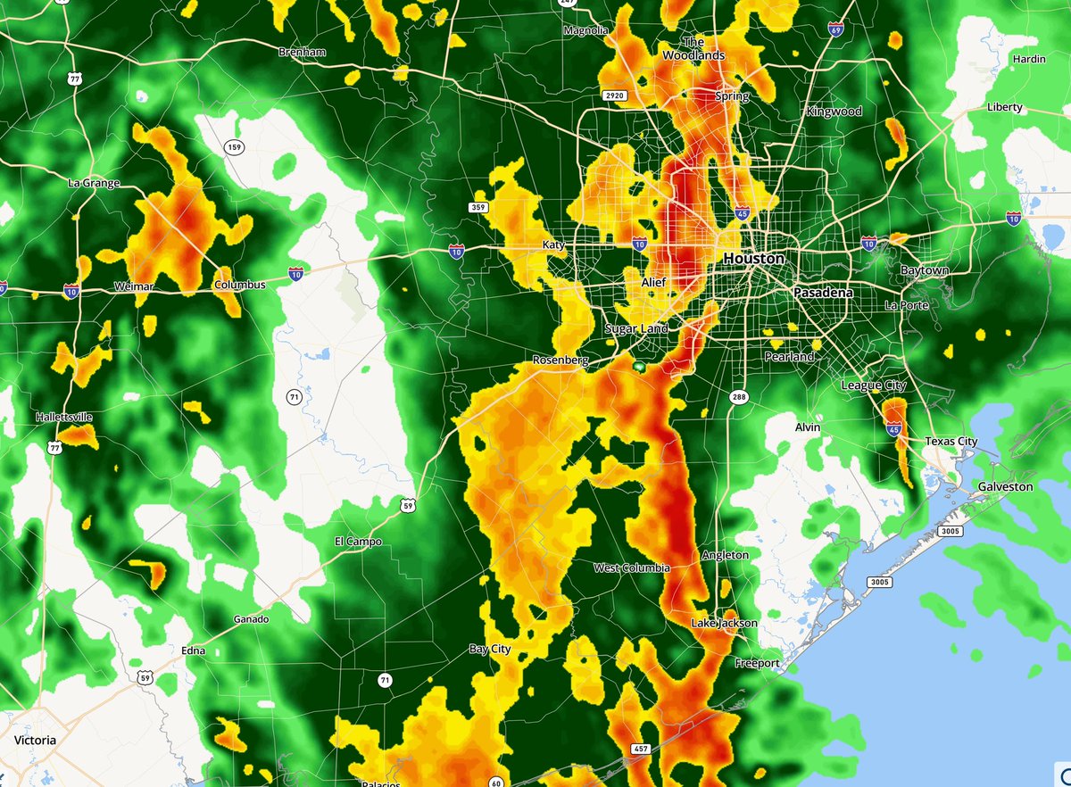 fbcoem's tweet photo. Latest radar image shows some of the heavier rain over Fort Bend County. If you are heading out for lunch, plan for extra time on the roadway.

Stay safe! https://t.co/OJYiaZkTR0