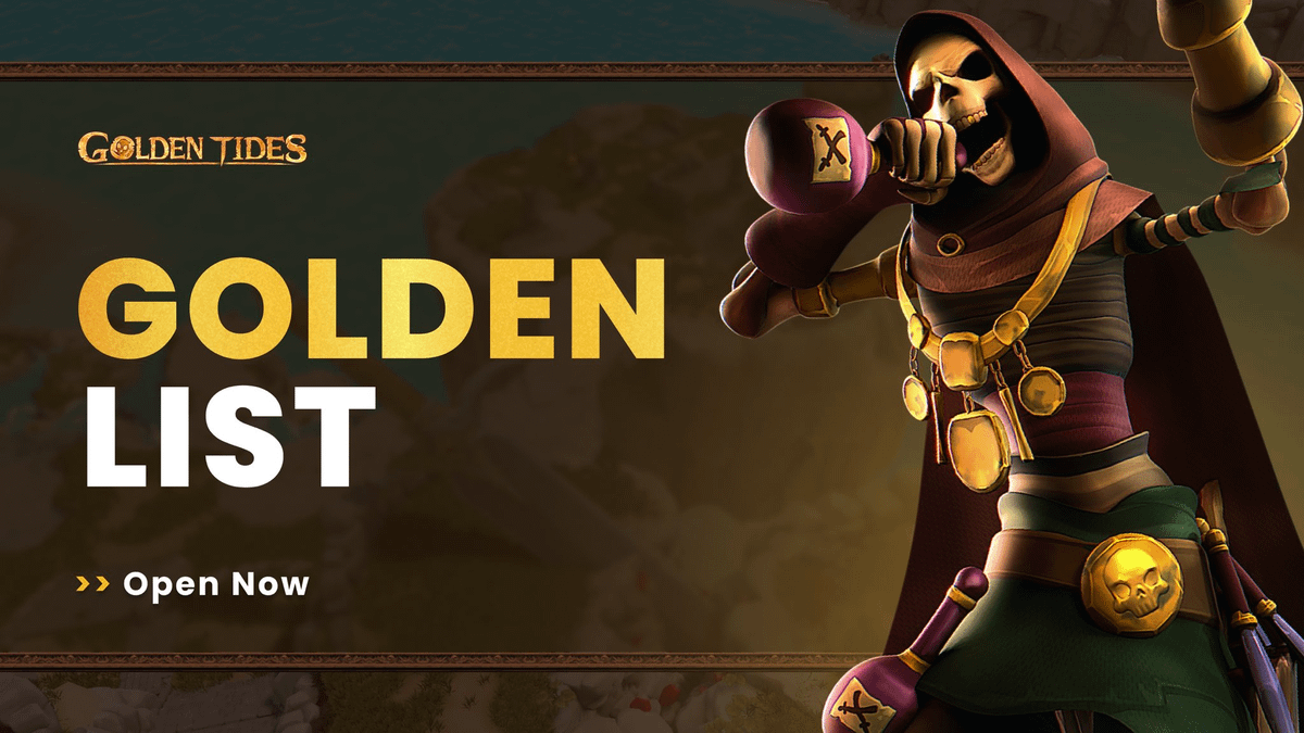 Ethlizards's tweet photo. Golden Tides hooked us up with a few more spots! Here's another chance at 3 Golden List (WL) spots for their Gen1 drop 🎁

Hunt for treasure with your friends and the best part is the treasure is REAL! A new genre of gaming born out of web3.... Adventure MOBA

🔹 Follow @GoldenTides_gg & @ethlizards
🔹 Like & RT this post

Ends in 72 hours