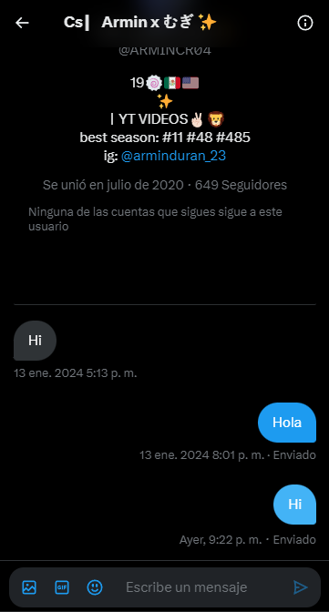 LMZ369MZ1's tweet photo. @ARMINCR04 @Griffith11x Queee!? no pero como puede ser si respondi tu mensaje tan solo 3 horas despues de que me escribiste 😥 https://t.co/8ZKeRBnQml