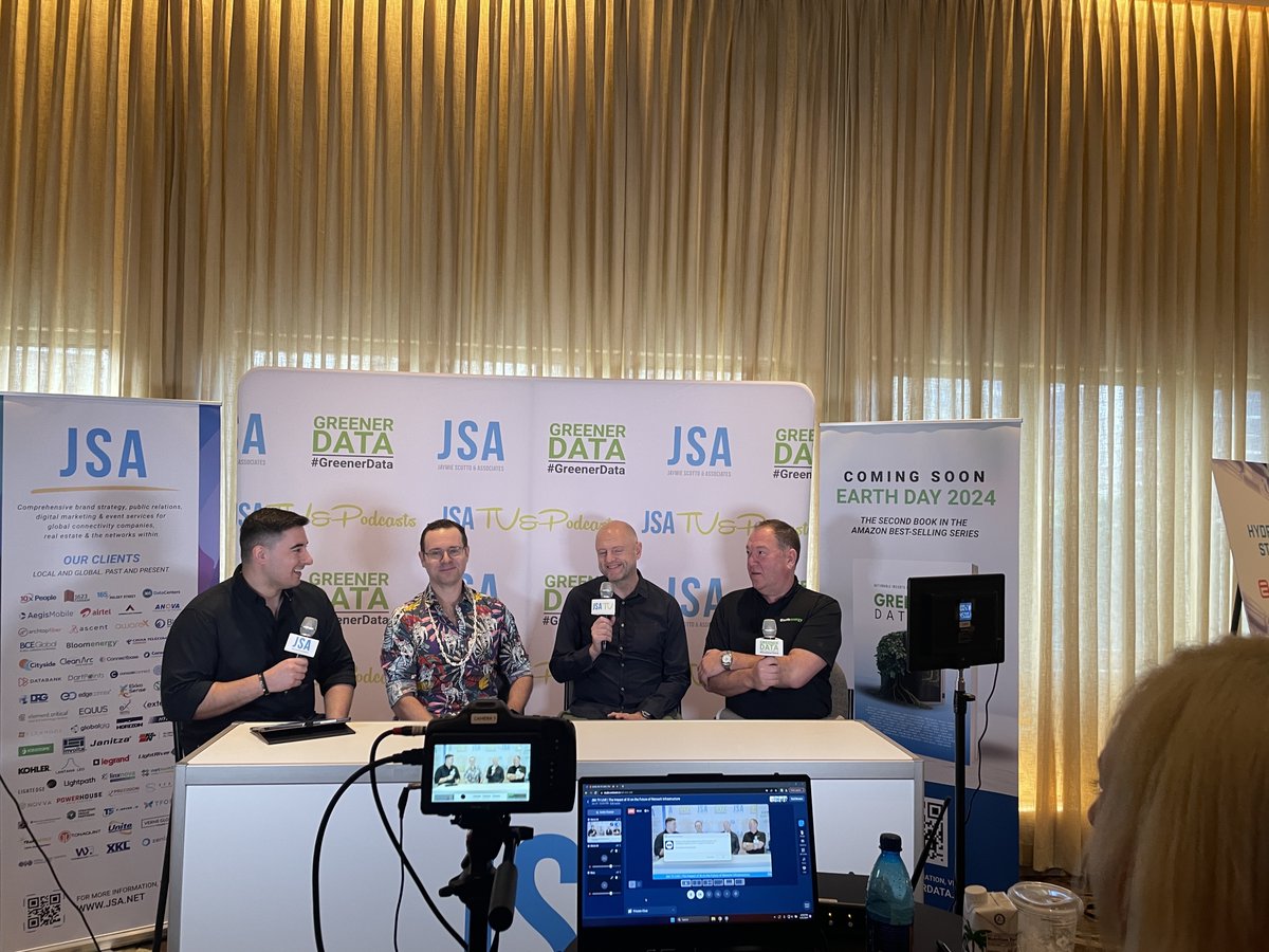 telecompr's tweet image. 📸 Behind the Scenes at #PTC24! Featured on #JSATV, @joao_pmlima discusses the impact of AI on network infrastructure with special guests @jeffreyabarber, Mark Cooper, and @QuadStack.
View the discussion here: linkedin.com/events/jsatvli…
#digitalinfrastructure #GreenerData #AI