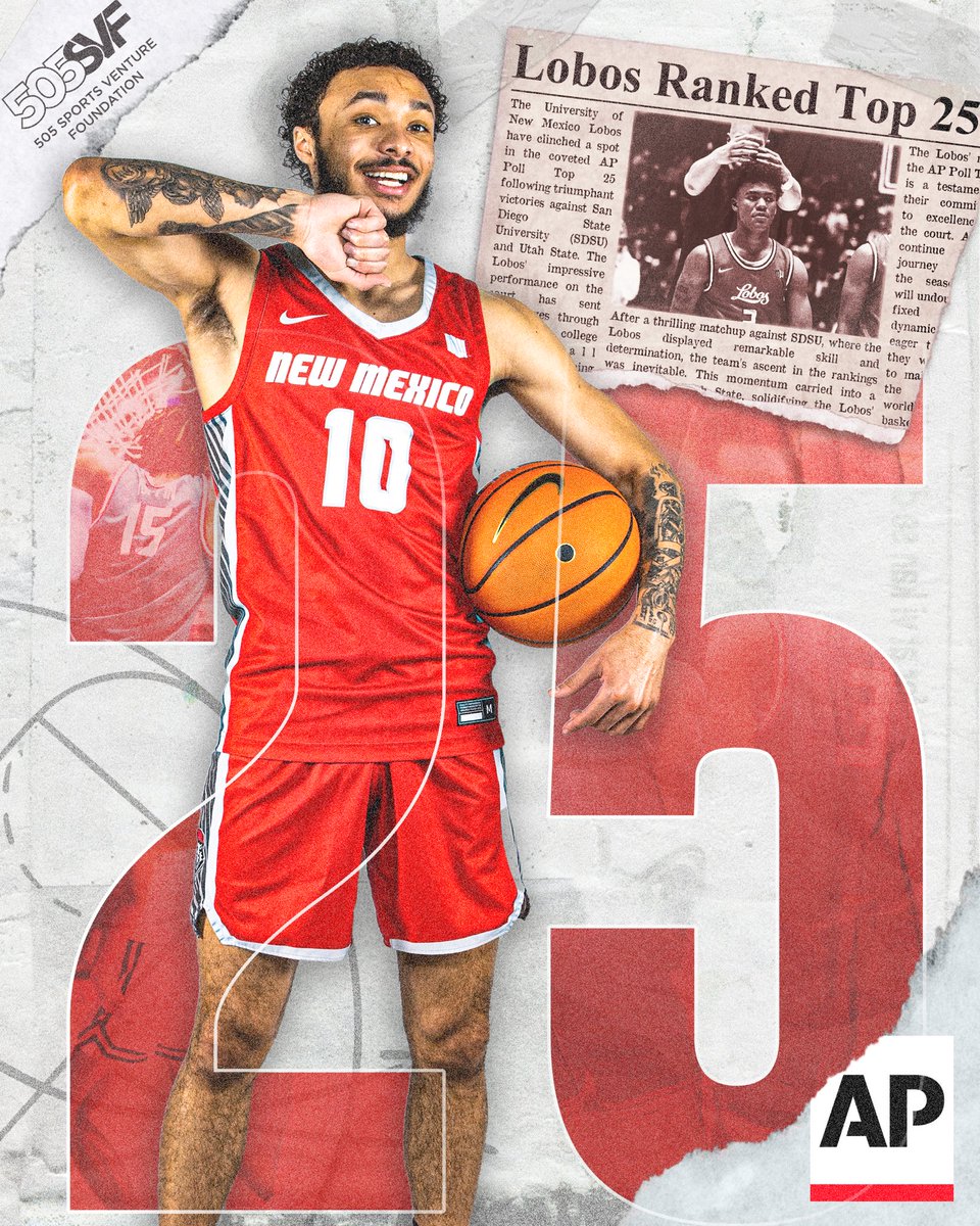 505SVF's tweet image. Your New Mexico Lobos are ranked 25 in the AP Poll. Why. Not. Us.😤🐺

#WhyNotUs #PlayYourPart