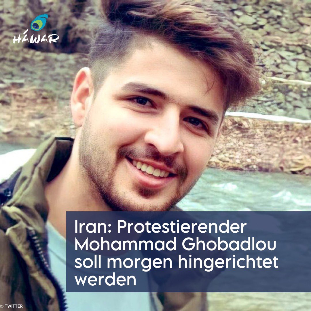 #MohammadGhobadlou soll morgen früh in #Iran hingerichtet werden! Teilt seinen Namen, setzt Hashtags und schafft Aufmerksamkeit für seine Situation! 🙏🏽

<a href="/C_AB_/">Clara Anne Bünger</a> <a href="/DuezenTekkal/">Düzen Tekkal</a> <a href="/daniela_sepehri/">Daniela Sepehri (she/her)</a> <a href="/Khani2Mina/">Mina Khani</a> <a href="/mariam_claren/">Mariam Claren #FreeNahid</a>