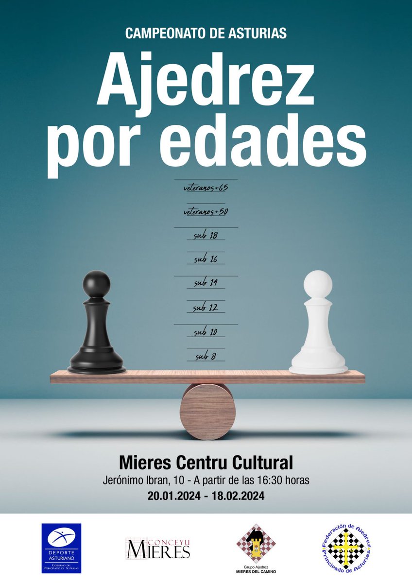 Buah16's tweet photo. Voy a empezar una campaña (traducción: ser pesado) a ver si alguno de los medios de comunicación asturianos (especialmente los de deportes) le hace algo de caso al campeonato de Asturias de edades de ajedrez ♟️, que reúne en Mieres a 235 personas compitiendo de manera simultánea. https://t.co/maIGV8CNuO