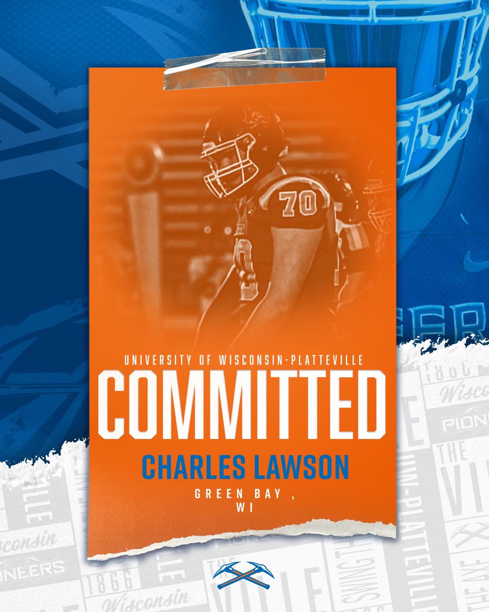 I’m super excited to announce my commitment to <a href="/UWPlattFootball/">UW-Platteville Football</a> Thank you to all of my teammates and coaches for helping me get to this point. I would also like to thank my family for supporting me throughout this whole process. #swingtheaxe ⛏️🟠🔵
<a href="/Allenbt29/">Brent Allen</a> <a href="/Ryan_Munz/">Ryan Munz</a>