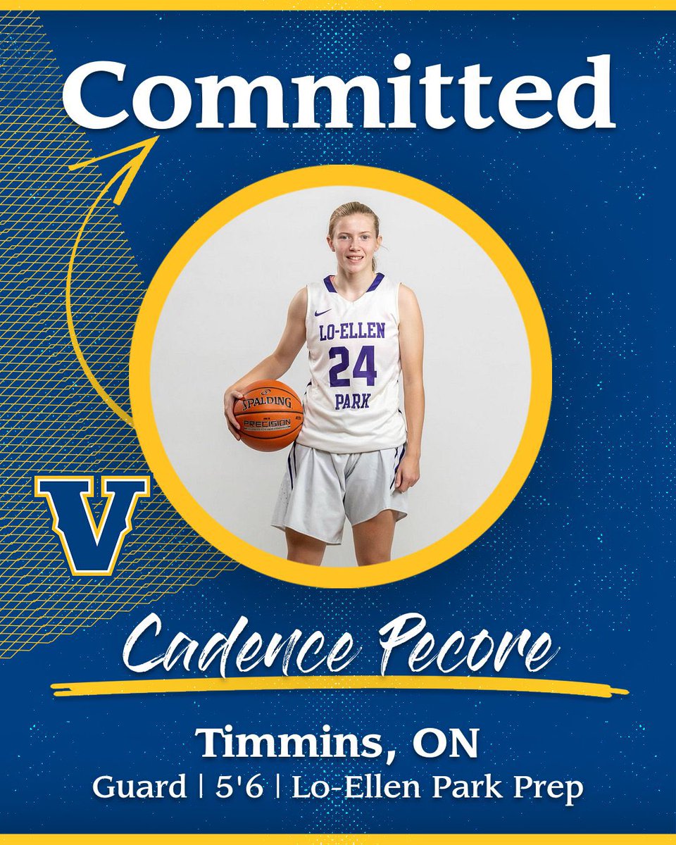 luvoyageurswbb's tweet photo. 🚨🚨 COMMITMENT ALERT 🚨🚨

The Laurentian Voyageurs Women’s Basketball program is proud to announce the commitment of Cadence Pecore for the 2024-2025 season! 

Congratulations and welcome to the Vees family💛💙 https://t.co/7dMRgrdQwc