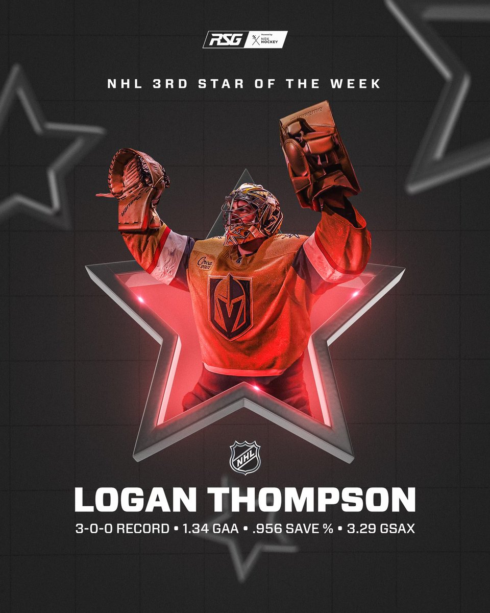 rsghockey's tweet image. Big week for LT! Led the @GoldenKnights to a 3-0 week and earned the NHL’s 3rd star!

#RSGHockey #NRXHockey #VegasBorn