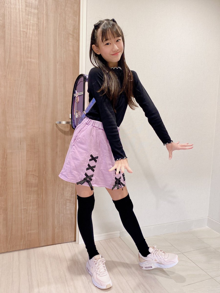 🌥️グットモ〜ニングでぇ〜す🧸💜🎀 #藤林夢 #ゆめ #沖縄 #小学生