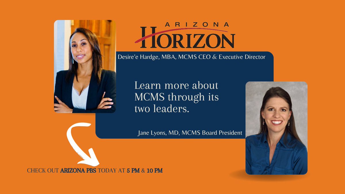 Maricopa County Medical Society (MCMS) (@mcmedsociety) on Twitter photo What is <a href="/MCMedSociety/">Maricopa County Medical Society (MCMS)</a> doing in 2024? Check out <a href="/PBS/">PBS</a> <a href="/arizonapbs/">Arizona PBS</a> #ArizonaHorizon show as they discuss how MCMS supports physicians this evenibng starting at 5PM.
#MCMSstrong What is <a href="/MCMedSociety/">Maricopa County Medical Society (MCMS)</a> doing in 2024? Check out <a href="/PBS/">PBS</a> <a href="/arizonapbs/">Arizona PBS</a> #ArizonaHorizon show as they discuss how MCMS supports physicians this evenibng starting at 5PM.
#MCMSstrong