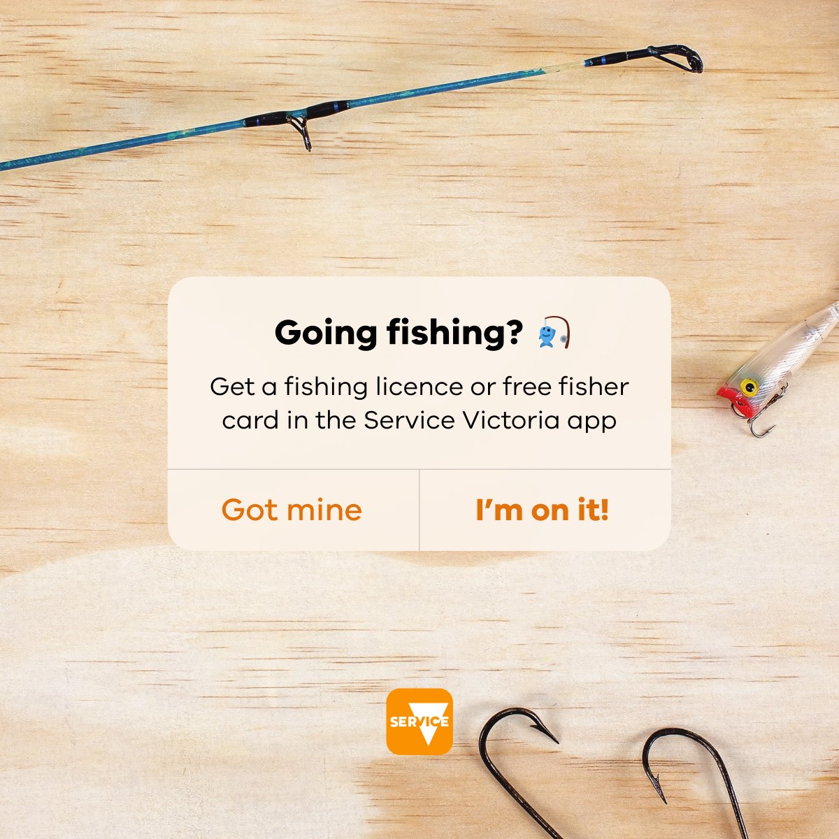 🎣 Going fishing? The cheapest and quickest way to buy your fishing licence is directly from Service Victoria. No standing in queues or waiting on hold. Get yours now in the Service Victoria app or at service.vic.gov.au/fishing 
@VicFisheries 
#ServiceVictoria #FishingLicence