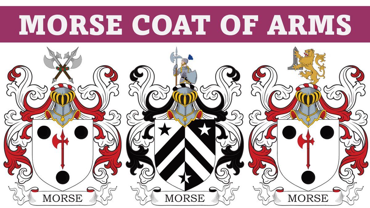 thecoadb's tweet photo. #morse #familycrest #coatofarms #heraldry #genealogy #ancestry #surnames #lastnames #familyhistory #medieval #middleages 
https://t.co/QZRy66QUrG https://t.co/ORFMmLh2ks