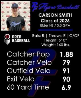 BrantSmith89's tweet photo. Carson Smith Class of 2026 Elder High School. https://t.co/pnJwtO2rEh