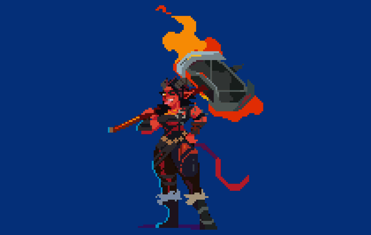 Hi, Karlach here ! #ドット絵 #pixelart #Baldursgatefanart