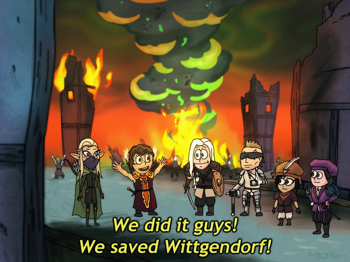 LAWhammering's tweet photo. The wonderful @AutumnArchfey has been doing amazing fan art of our adventures.
https://t.co/wV0wJodDLB
This one is from way back at Episode 17 https://t.co/1VYQMATAis

Support us on Patreon: https://t.co/fh7IVVtvSm

#rpg #warhammerfantasy #wfrp #actualplay  #lawhammer https://t.co/OPMFpbXYpA