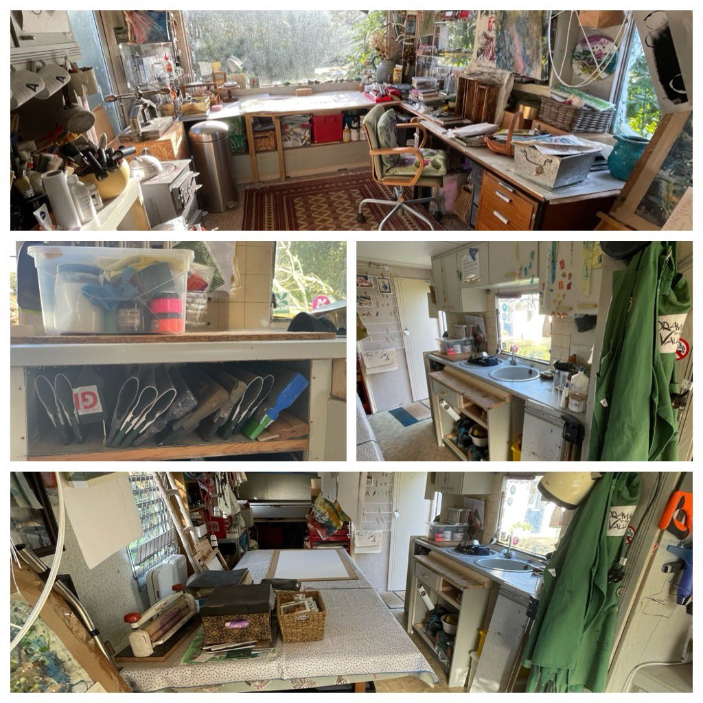 TessaJaneDesign's tweet photo. 60% done. A clean and tidy (for me) space. Now I can start my work for SWA and @DelamoreArts in ernest! #studiospaces #artiststudio https://t.co/HjOgKs3ISa