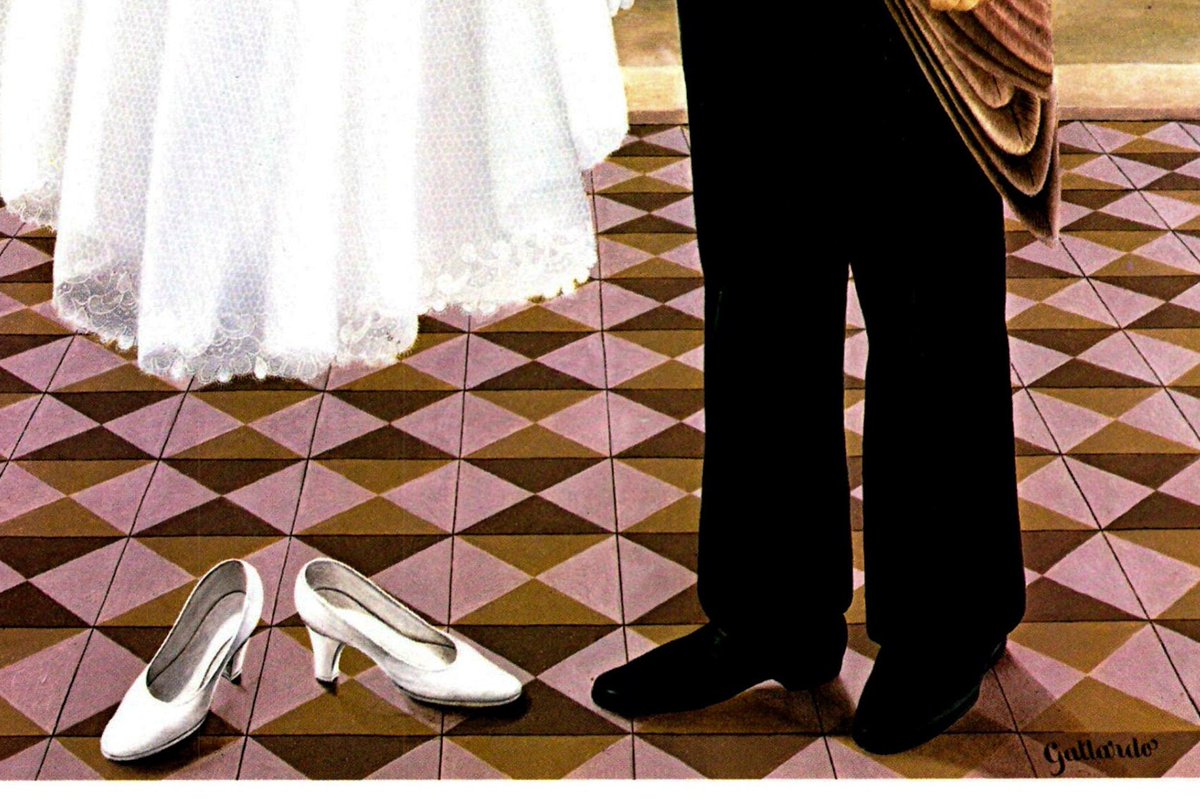 HudsonPulp's tweet image. Gervasio Gallardo Vintage art book page "The Wedding" featuring the Giant eye and the Duck-headed Groom etsy.com/listing/125534…
 #DecorativeArts #ReadyToFrame