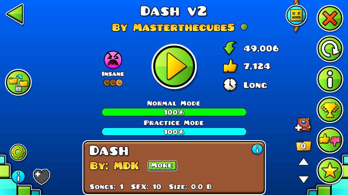 JjghTrigero's tweet image. I just beat geometry dash dash v2