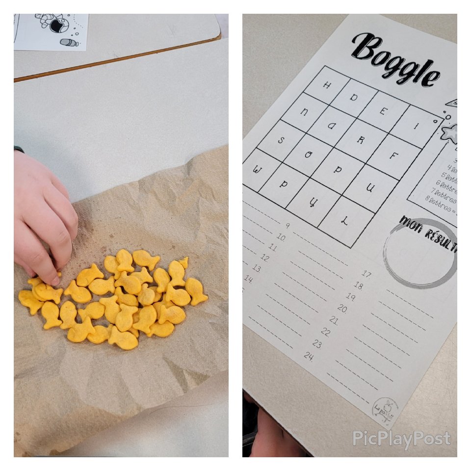 monsieurjbreton's tweet image. At last week's Franco Fun social club session, @StPeterOCSB Grades 7 &amp;amp; 8 students enjoyed playing #Boogle while snacking on their favorite #goldfish crakers. Yum 😋 @ocsbBonjour @LMeulenbroek @kristagocsb @AmyVanBrabant @MmeDesormeauxM