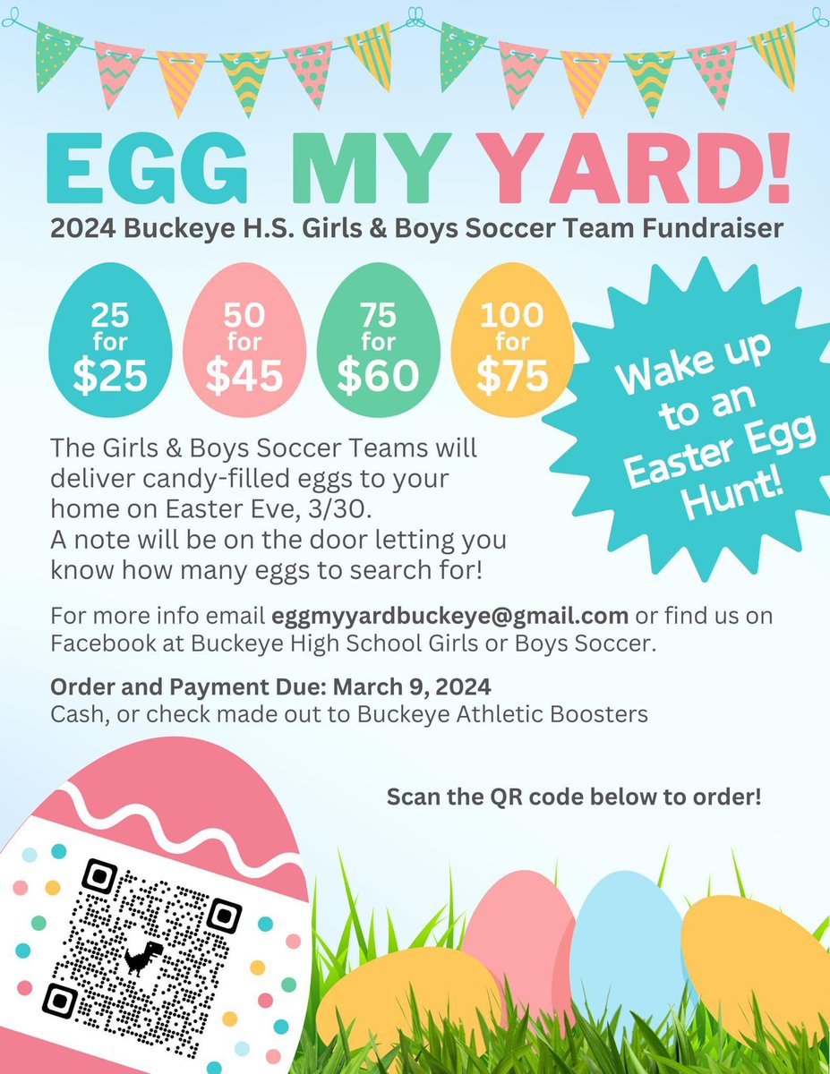 buckeye_soccer's tweet photo. 🐰IT’S THAT TIME AGAIN🐰
#WeAreBuckeye #EggMyYard #BuckNation https://t.co/RMPBo8CoDX