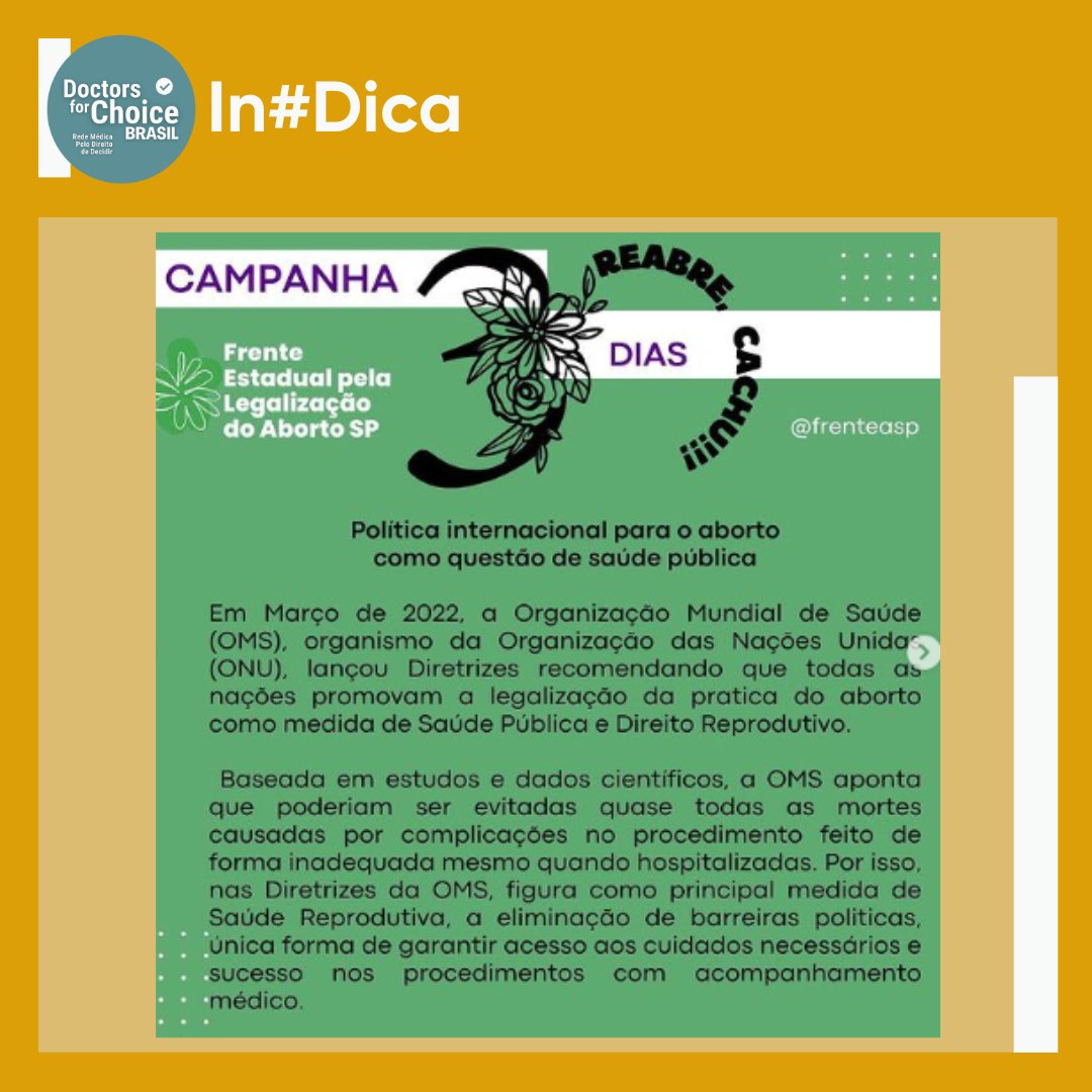 docsforchoiceBR's tweet image. Quando? próxima quarta-feira, dia 24, a partir das 17h Onde? Prefeitura de São Paulo - Viaduto do Chá  #doctorsforchoicebr #Indica #reabrecachu #aborto #RedeMédicaPeloDireitodeDecidir #gravidezaos10mata #VilaNovaCachoeirinha #Estupro #PrefeituradeSãoPaulo #SaudePrefSP