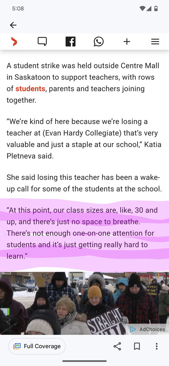 nerakhannah's tweet photo. Said by the students themselves.. Hey..  @PremierScottMoe  @jeremycockrill Listen up:  "No space to breathe... Getting really hard to learn." @SaskTeachersFed   Let's keep going, team!! https://t.co/7dJPvfE1wF