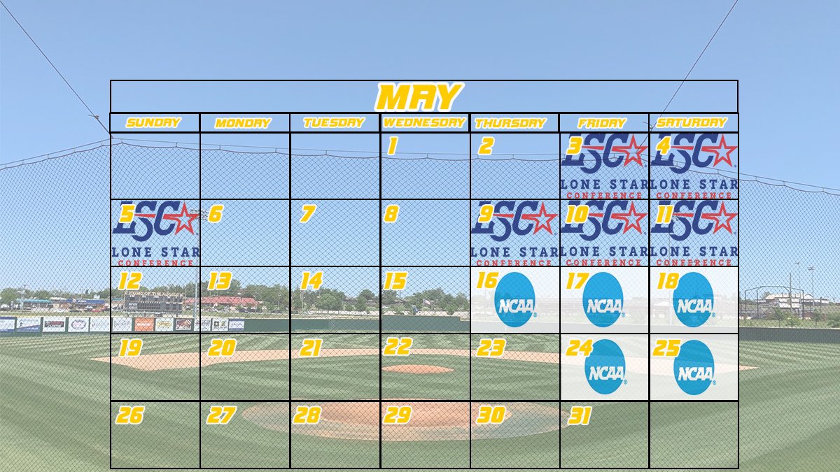 We’re counting down the days until first pitch! Save the dates to catch your Aggies in action. 11 more days until we open up at McCord! #BackTheAxe ⛏️⛏️⛏️ 

For game times and more info head to cameronaggies.com/sports/basebal…