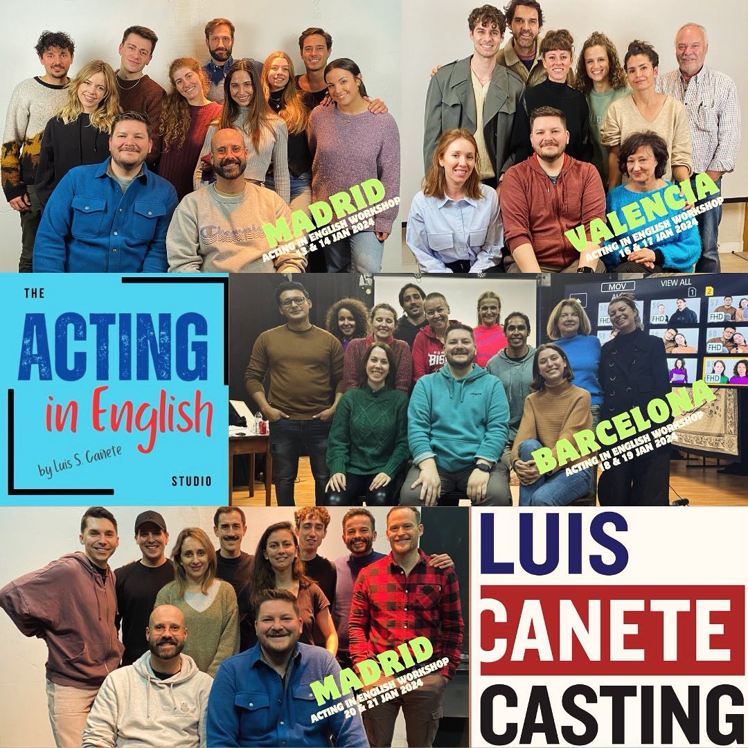 What a week! Whirlwind trip to Spain with our ACTING IN ENGLISH WORKSHOP in MADRID, BARCELONA and VALENCIA.❤️

Please stay tuned as we plan on holding more workshops to help actors bridge the gap in working in English.
Workshops@luiscanete.com
