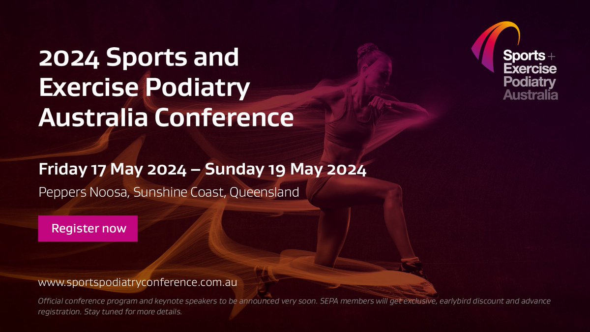 We're pleased to announce registrations are now live for our biennial #2024SEPAConference! 🙌 Conference keynote speakers: - Steffen Willwacher - @tendonpain - @r_tourillon More announcements to come over the next few weeks. Stay tuned for details sportspodiatryconference.com.au
