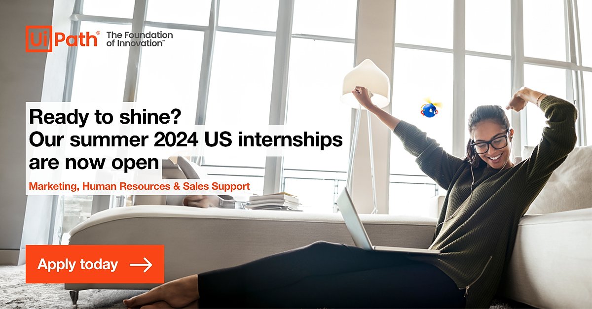 (Yep, one lucky intern gets to work with me!) It's not too late to apply for a summer #internship! <a href="/UiPath/">UiPath</a> is thrilled to announce additional internship openings for 2024 in the U.S. Check out and apply for our new internship opps here: spr.ly/6013TRyyt
