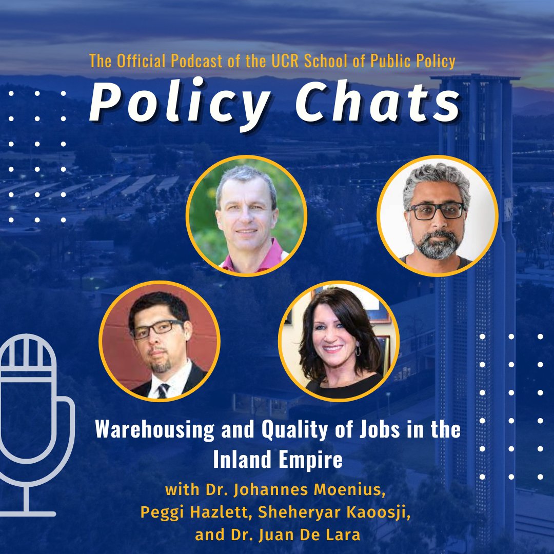 ucrspp's tweet photo. 📣 Check out our latest podcast! In this episode, we featured UCR's Inland Center for Sustainable Development's panel on how warehousing affects employment and quality of jobs in the Inland Empire. 🚛Listen to the episode here: https://t.co/4fgi4OhYaY
#warehousing 
#inlandempire https://t.co/sFMRDbFllS