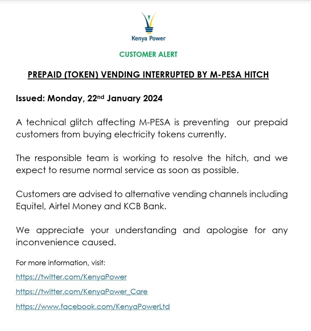 Kenya Power tweet media