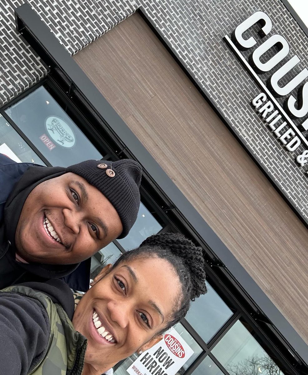 TJohnsonliving's tweet photo. @cousinssubs Me and @IamMrsJohnsonJr were the first official customers this morning been waiting for nearly 13 years for this moment https://t.co/tyT4LQUWLY