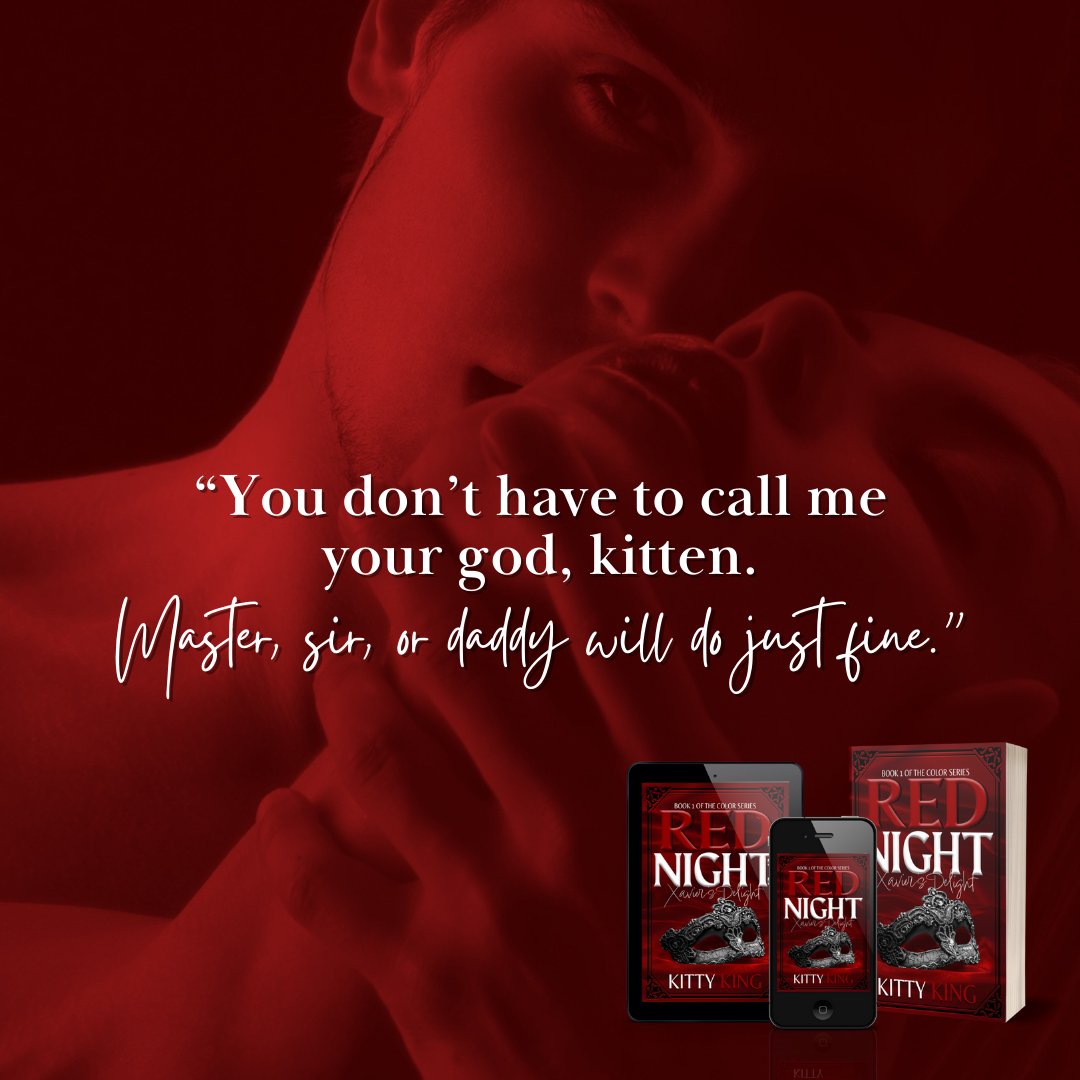 She thought it was just one night... He knew he was never letting her go. 

Red Night by Kitty King a.co/d/atZE5MX 

#bdsmromance #stalkerromance #enemiestolovers #darkromancereads #morallygray #alphaboyfriend #alphamale #breederreader