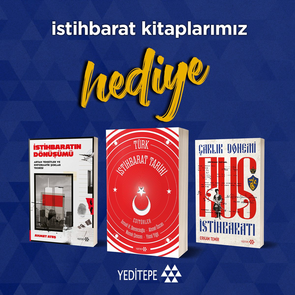 İSTİHBARAT ÇEKİLİŞİ| Görselde yer alan seti bir takipçimize hediye ediyoruz.

Yapmanız gerekenler:
- Hesabımızı ve <a href="/yeditepekitap/">Yeditepe Yayınevi</a>'ı takip et.
- Paylaşımı RT et ve beğen.
- Yoruma arkadaşını etiketle.

Son gün: 26 Ocak Cuma.