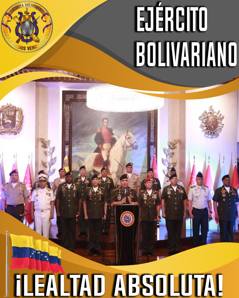 ejercito_ve's tweet photo. 🚨 #22Ene || La dignidad del personal de Oficiales y Tropas Profesionales del EJB, no será  mancillado  ni en su honor militar ni en su  conducta intachable,  por un grupo  minúsculo de irresponsables  que atentan contra la estabilidad de la República,  pretendiendo utilizar la FANB, para sus intereses particulares y de agencias internacionales que no cesan en sus pretensiones de desestabilizar la paz de un pueblo que ha determinado ser libre para siempre.