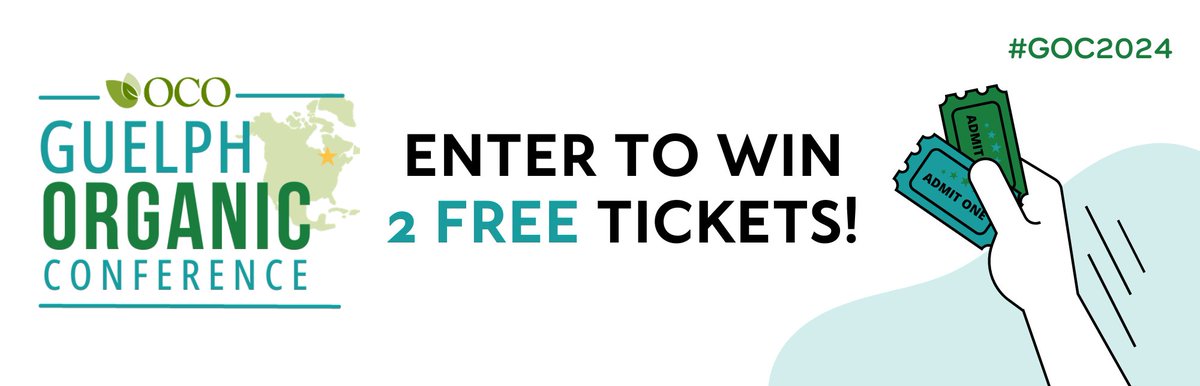 Flash raffle! We're giving away FREE tickets to the 2024 Guelph Organic Conference! The winner will be contacted on Wednesday, January 24. Don't delay, enter today: forms.gle/gdxjzAR46KER5a… #GOC2024